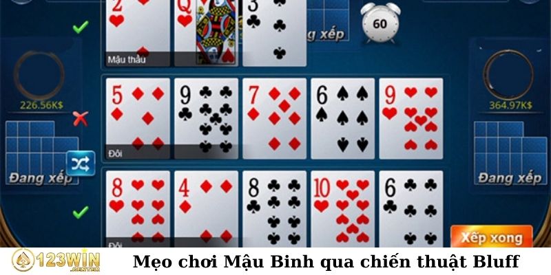 Mẹo chơi Mậu Binh qua chiến thuật Bluff